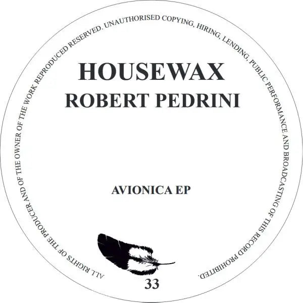 Robert Pedrini - Avionica Ep | Housewax (HOUSEWAX033) • Vinyl • Deep House - Fast shipping