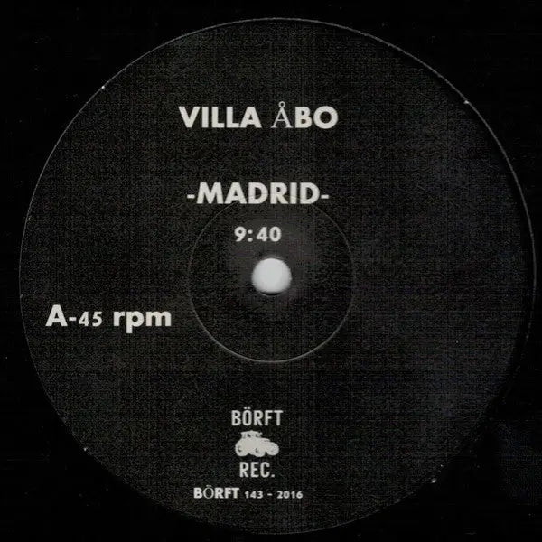 Villa Abo - Madrid / Water Galaxy I Borft Records (BORFT 143) • Vinyl • Acid, Techno - Fast shipping