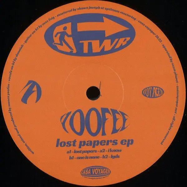 Yoofee - Lost Papers EP | Casa Voyager (TWR11) • Vinyl • Breakbeat, Broken Beat - Fast shipping